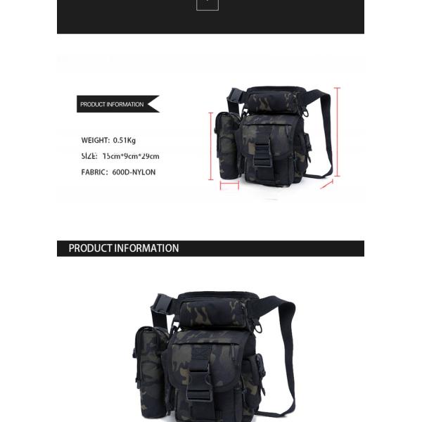 Outdoor Training Leg Bag Backpack For Camping 0.51kg/pc Physiological Curve Back