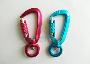 China Aviation Aluminum Hot Green / Red Snap Hook Carabiner Locks Super Quality Light Weight wholesale
