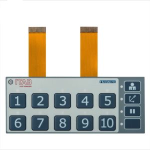 Flexible FPC Capacitive Membrane Switch Graphic Overlay Embedded LED