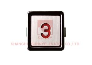 China Home Elevator Push Button ABS Base With Metal Circle Outer Frame And Surface wholesale