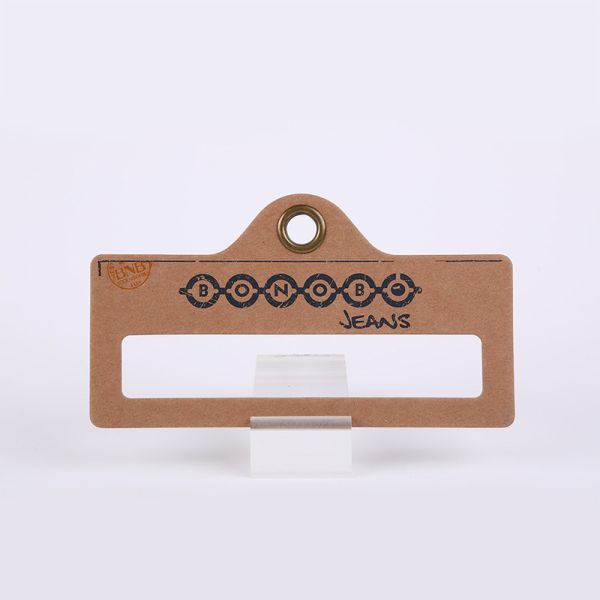 Non Pollution Recycled Paper Cardboard Scarf Hangers With Embossed Logo OEM
