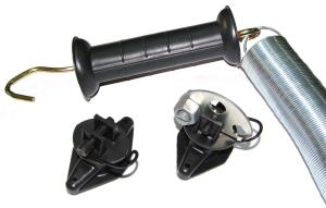 China Electric fencing Spring Gate sets with 1gate handle and 1 spring and 2 wood post insulators wholesale