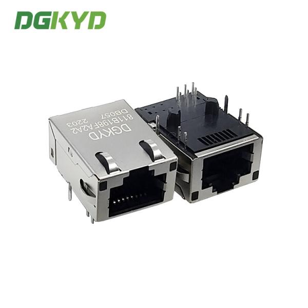 Quality DGKYD811B198FA2A2DB Single Port TAB UP RJ45 Modular Jack With Tansformer for sale