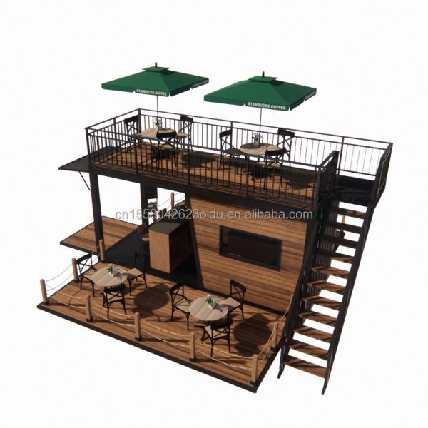 Modern Design Style 10 ft 20 ft Mobile Bar Prefabricated House Container Store Outdoor Steel Sandwich Panel Coffee Shop