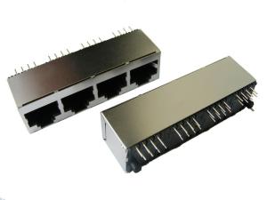 China Multiports Vertical RJ45 Connector , RJ45 Jack Connector Exceeds IEEE802.3 Standard on sale