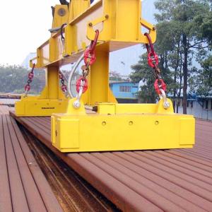 Rotating Telescopic Hanging Beam Electromagnetic And Magnetic Lifter 10+10T 13.5+13.5 Ton