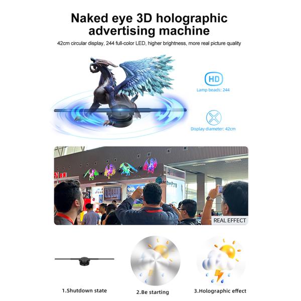 Stand Out from the Crowd 3d Floating Holograms led fan for Unique Advertising Displays