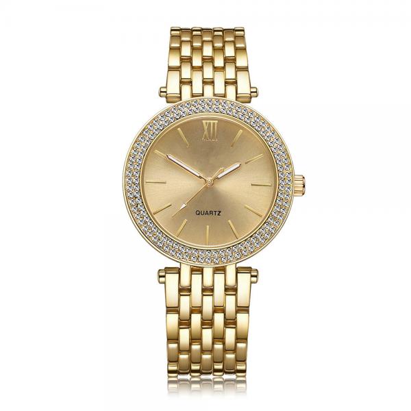 Quality Special Luxury Brass Wrist Watch , 3 ATM Women'S Gold Watch With Diamonds for sale