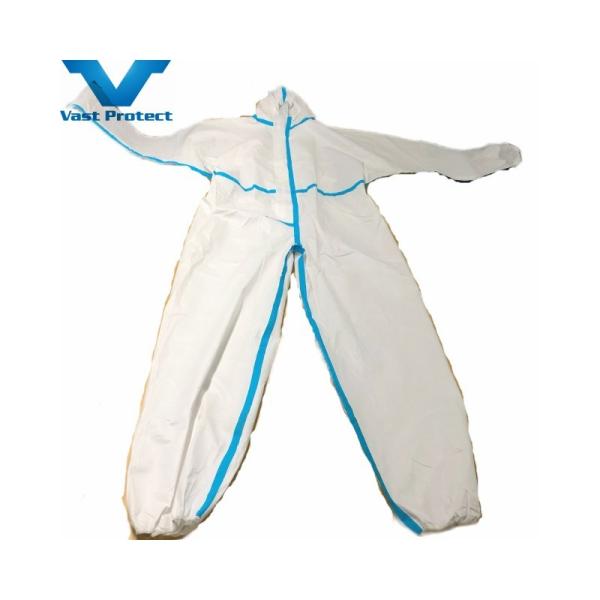 Style Jumpsuit Non-Toxic Disposable Blue Sealed Seam Tape White Micro Film Coverall