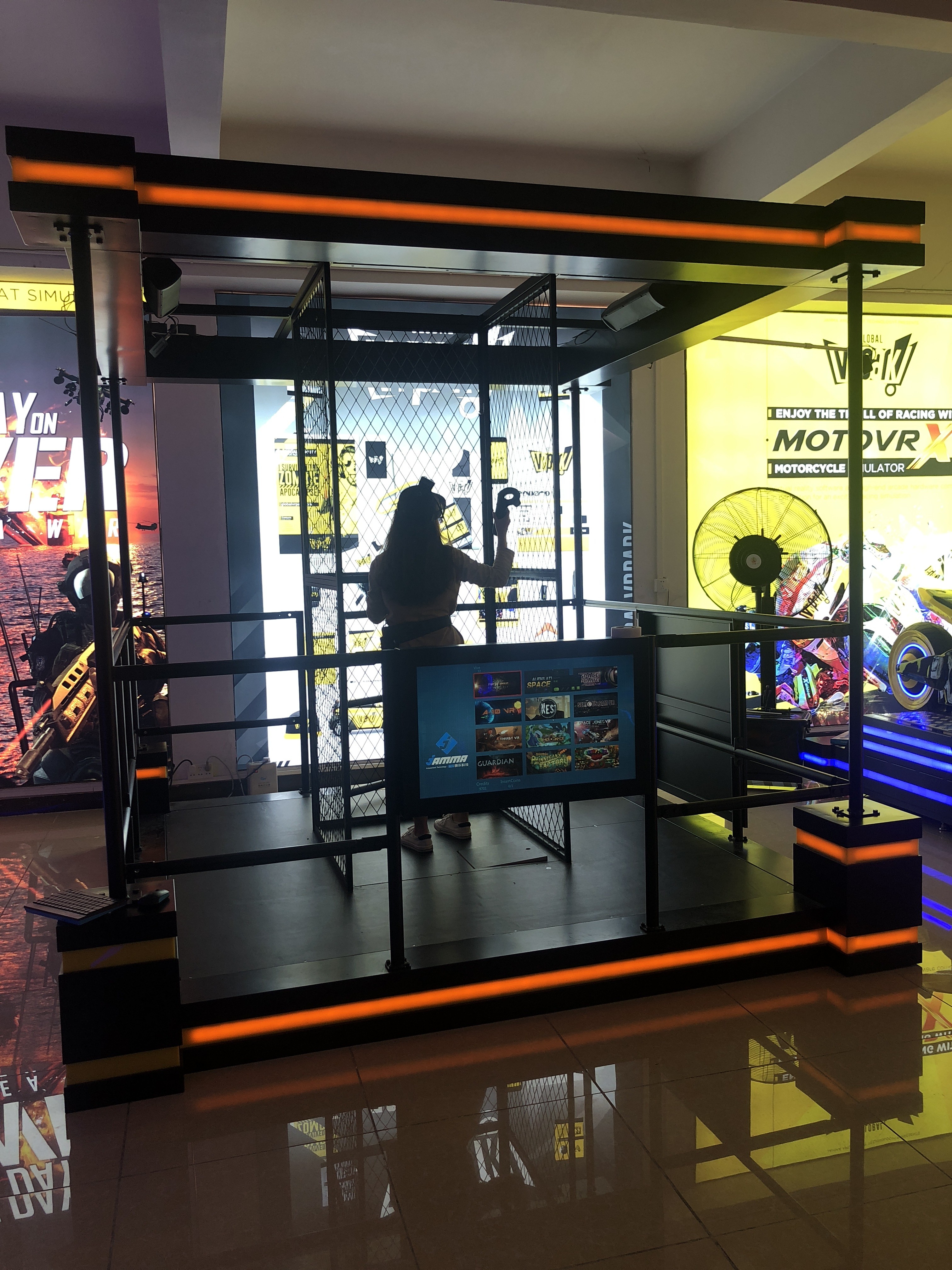 Black Interactive Virtual Reality , Gun Virtual Reality Shooting Simulator