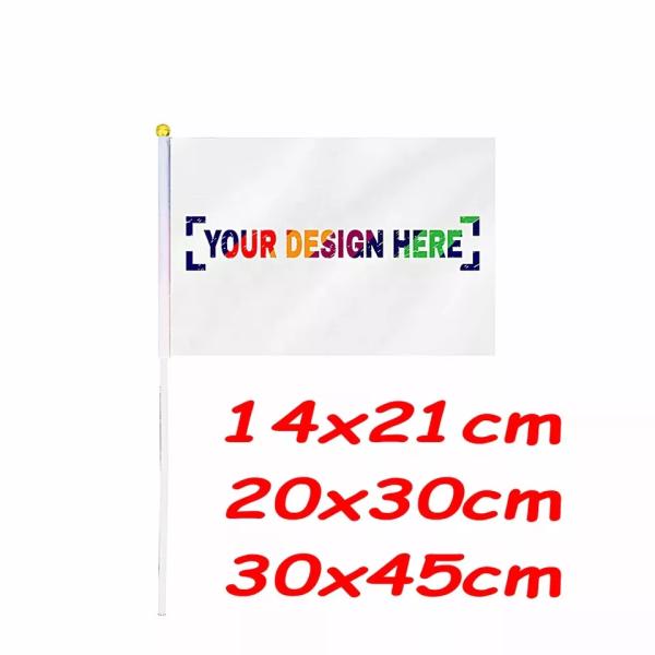 Portable Small Hand Flags Logo Custom Print Spain Country Flags