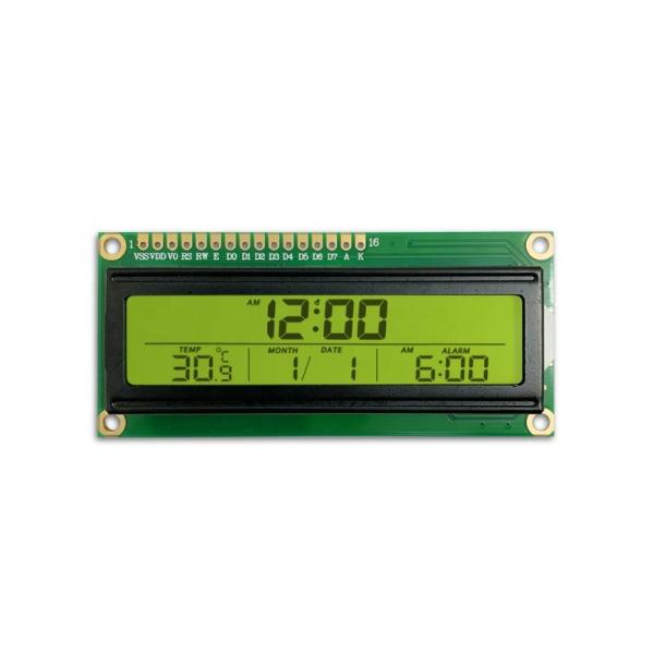 Quality 16x2 Monochrome Lcd Display Module With ST7066U-0R Driver IC for sale