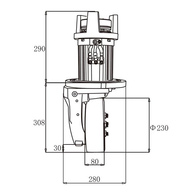 24V 1.2 1.5 0.75KW DC AC Motor Horizontal Vertical Drive Wheel Assembly For Electric Stacker And Tractor