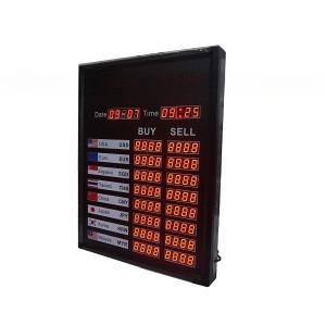 China Professional 7 Segment Foreign Currency Exchange Rate Display Board with Standing Style Installation and 12V IP65 LED Inside on sale