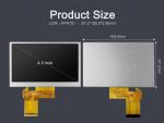 Polcd 4.3 Inch TFT LCD 480x272 Resolution RGB interface 4.3" TFT LCD Module