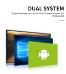 Android 9.0 Smart LED Board Infrared Touch Screen Monitor With Built In Camera