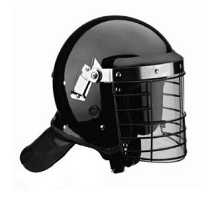 Polycarbonate PC Anti Riot Helmet ABS Shell With Steel Net