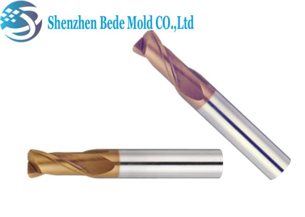 Quality 2 Flute Hss End Mill Cutter , Cast Iron Corner Radius Cutting Tools 0.001mm Tolerance for sale