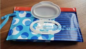 China Eco-friendly reusable custom printed zipper top plastic EVA wet wipe, Cheap Custom Plastic packaging bag baby eva tissue on sale