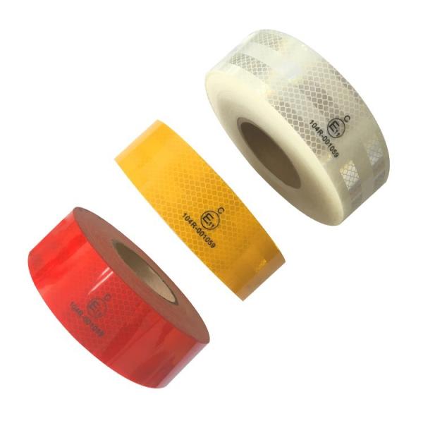Curtain Side Vehicle Grade Yellow Conspicuity Reflective Tape Segmented Sticker