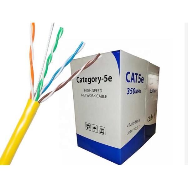CCA 24AWG 1000ft Cat5e Ethernet Lan Cable Bulk UTP Pull Box Waterproof Outdoor