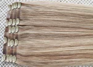 China Invisible Seamless Clip In Hair Extensions Remy Human Hair Could Be Flat Ironed / Restyle wholesale