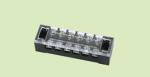 Black barrier terminal block with copper blocks 2 row RDTB15 with clear cover