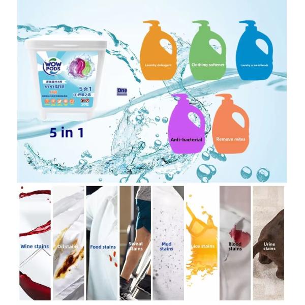 OEM ODM 3-in-1 Liquid Eco Friendly Laundry Detergent Capsules