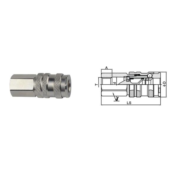 Interchangeable Pneumatic Quick Connect Coupling Miniature ISO 6150B Standard