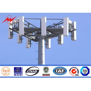 Customized Round 100 FT Communication Distribution Monopole Cell Tower