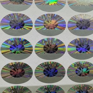 Laser Holographic Security Stickers Hologram Adhesive Custom Made Label ROHS