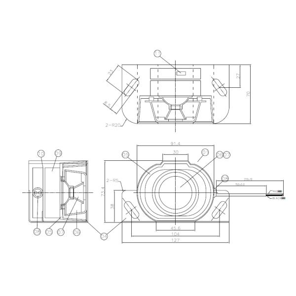Intelligent Backup Warning Beeper White Noise Beeper 12-36 V Iron Shell