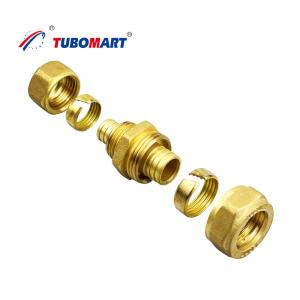 China Brass Pex Compression Fittings Chrome Plated Multilayer Pex Water Pipe Fittings wholesale
