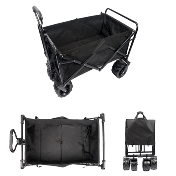 4 Wheels Folding Collapsible Wagon Utility Folding Outdoor Trolley Camping