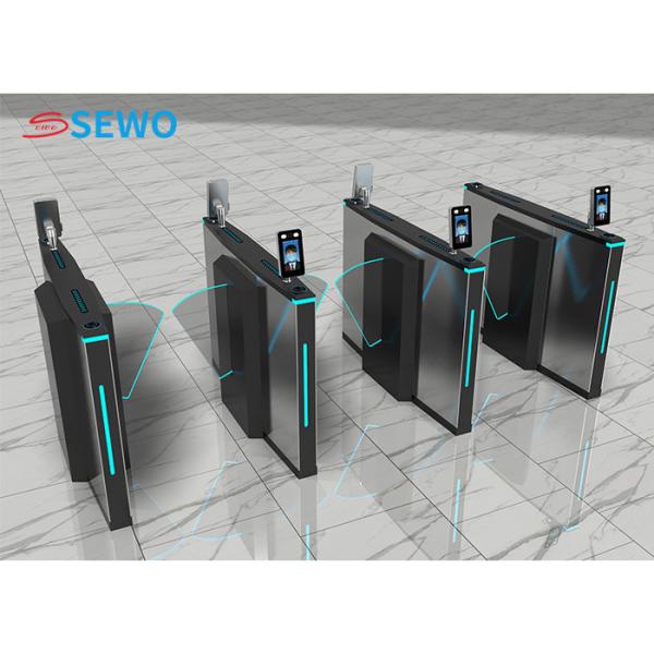 Quality Pedestrian Access Control Turnstile Gate , Fully Automatic Flap Gate Barrier for sale