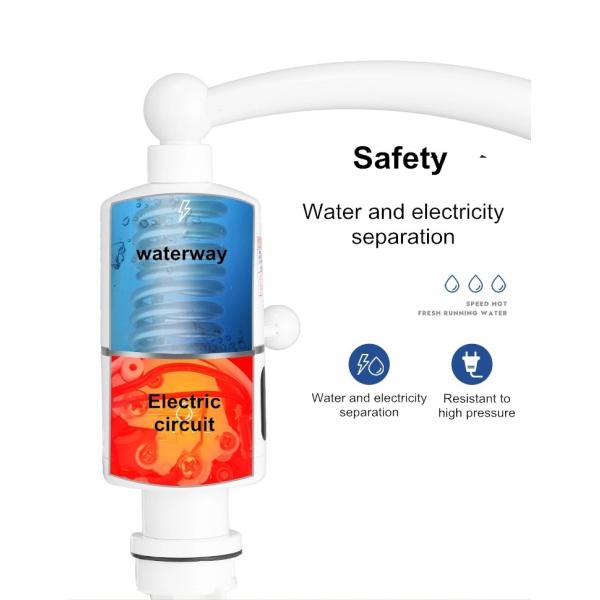 30-60℃ Instant Electric Heating Tap ABS Material 3000W Water Heater Faucet Tap