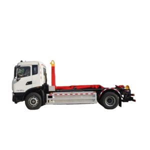 China Small Dongfeng Electric Hook Arm Garbage Truck wholesale