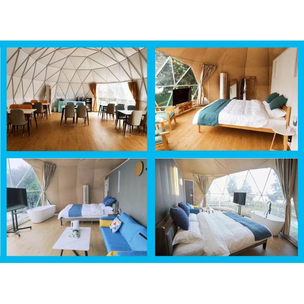 PVC Fabric Popular Design Hotel living 3m / 4m / 5m / 6m Dome Tent For Tourist Attractions