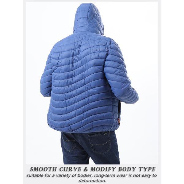 New men's autumn winter down jacket lightweight casual warm long sleeve cotton waterproof windproof coat with a detachable hood