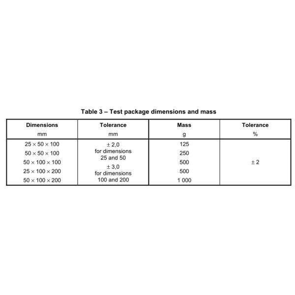 500g Test Package of EN 62552 (50 * 100 * 100 mm)