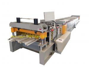 China Metal Steel 380v60hz Galvanized Floor Deck Roll Forming Machine Hydraulic Cutting wholesale