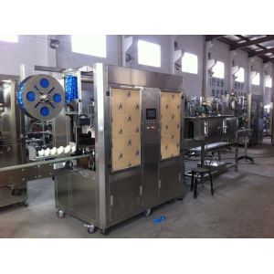Fast Speed Shrink Label Machine / Sleeve Labeling Machine Applied Beverage