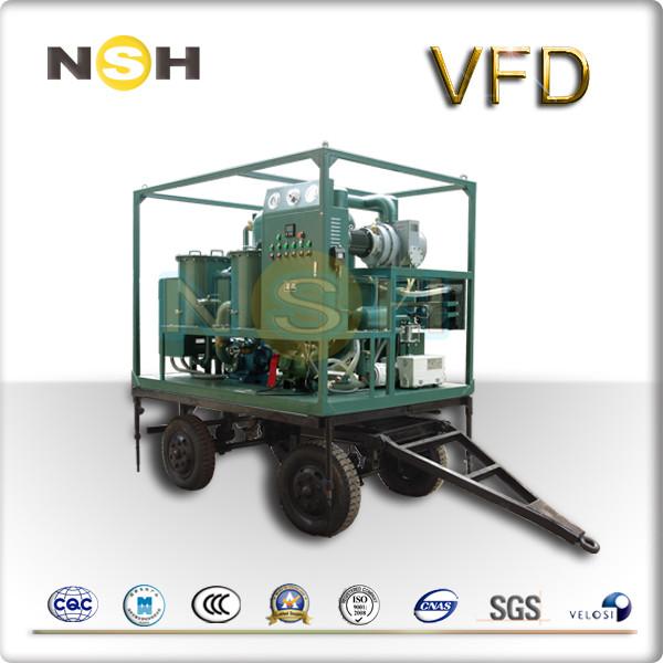 Quality 600~18000 LPH Transformer Oil Purifier , Trailers Mounted Oil Filter Unit for sale