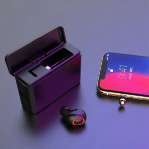 China Bluetooth Earpieces Tws Mini Earpieces Wireless in Ear Earbuds Sans Fil Handsfree Bluetooth Headsets (with 2500mAh Power Bank charging case) wholesale