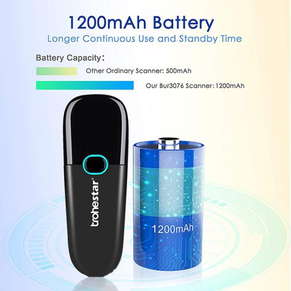 Quality Bluetooth Wireless USB Support Portable Qr Code Scanner for sale