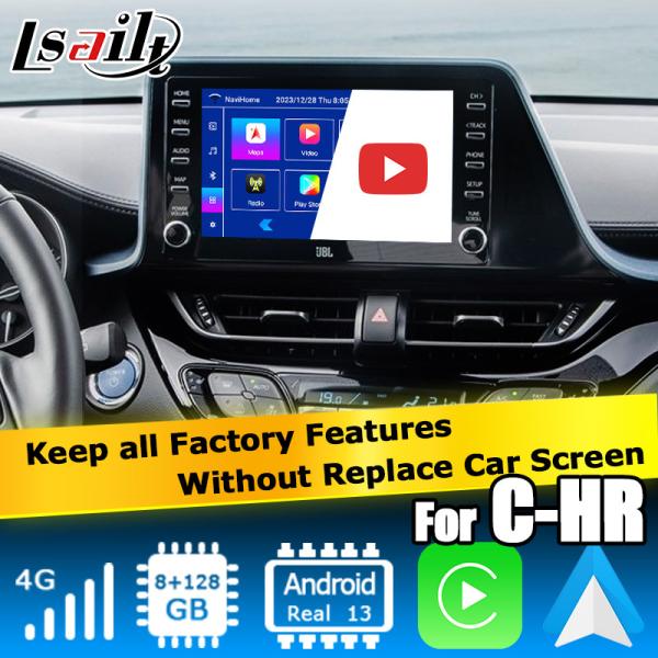 Toyota C-HR CHR Android 13 multimedia interface with wireless android auto