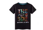 Digital Printing Casual T - Shirts Fabric Cotton Reinforcement Round Neck