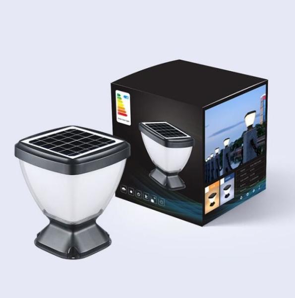 Quality 3000K 6500K Light Control Solar Pillar Lighting Solar lantern lamp for Landscape Decorative for sale