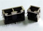 12.2mm Low Profile,Rj45 1x2 8P8C THT Shield No LEDs LPJEF132CNL Dual Ethernet