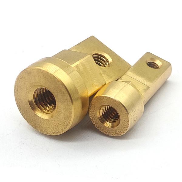 Gold Plated Brass Machined Components Turning Brass Terminal Connector